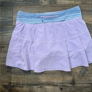 lululemon athletica Lavender Flared Skirt with Light Blue Waistband